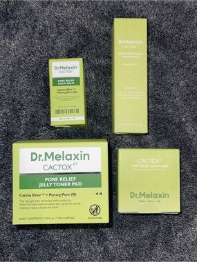 Dr melaxin cactox skincare bundle.